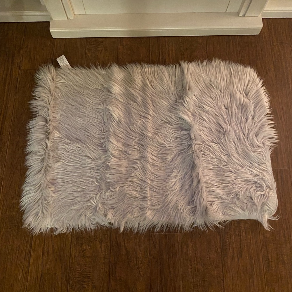 brand new faux rug light purple